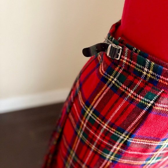 Women's Red Tartan Midi Wrap Skirt - Classic Plaid - Picture 7 of 15